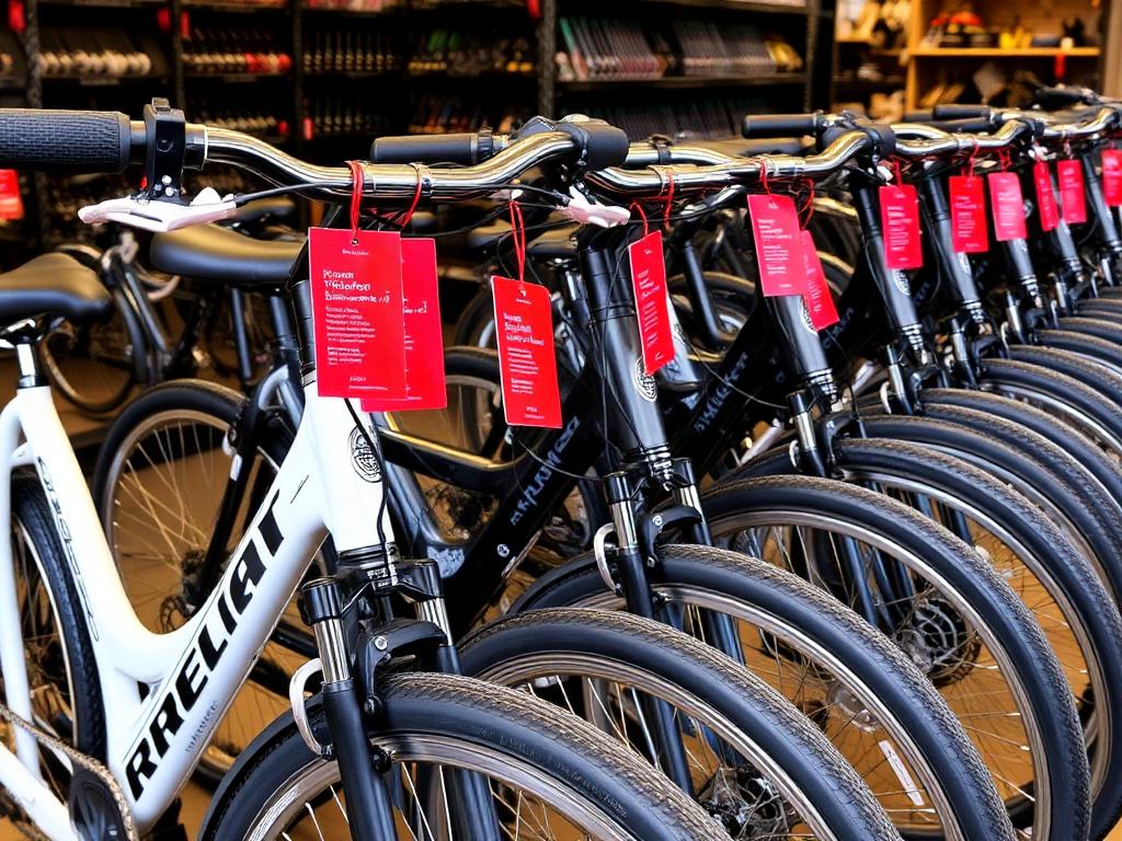 Nieuwe fietsen in de winkel